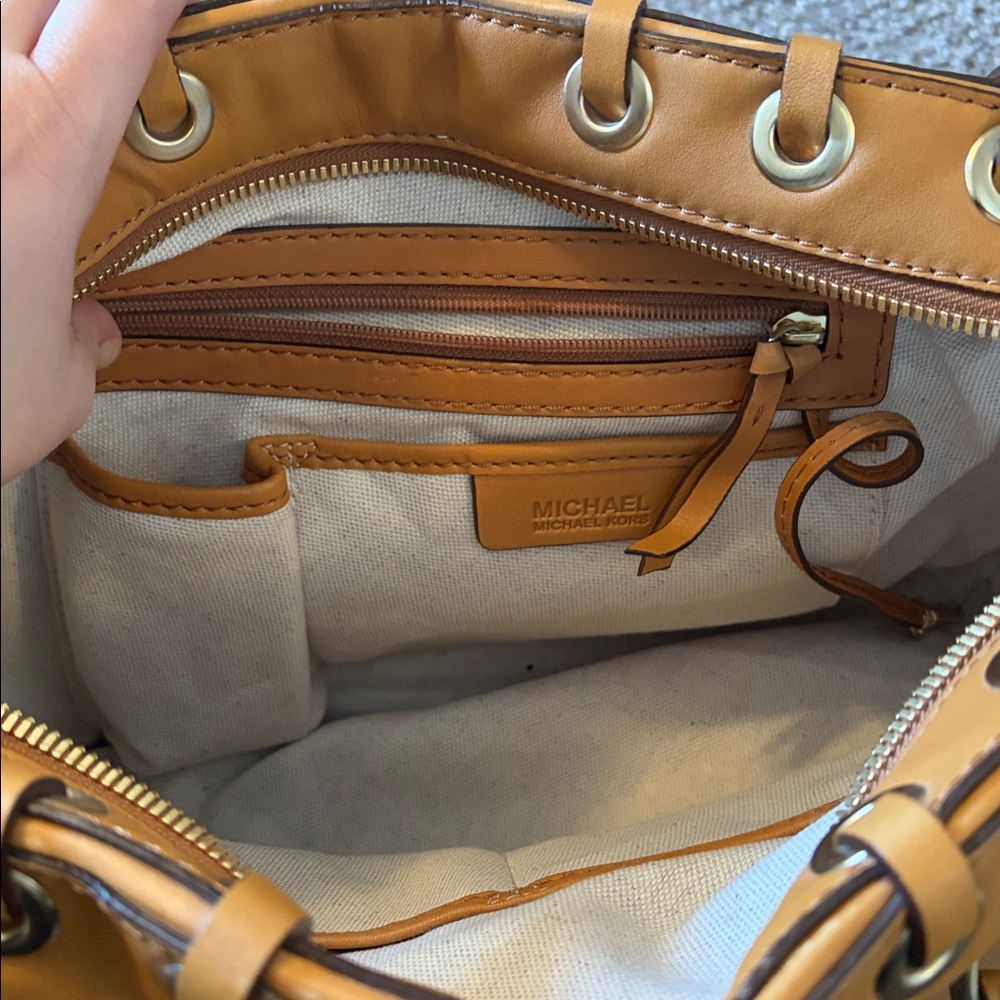 Michael Kors Brown Leather Shoulder Bag - Picture 7 of 16